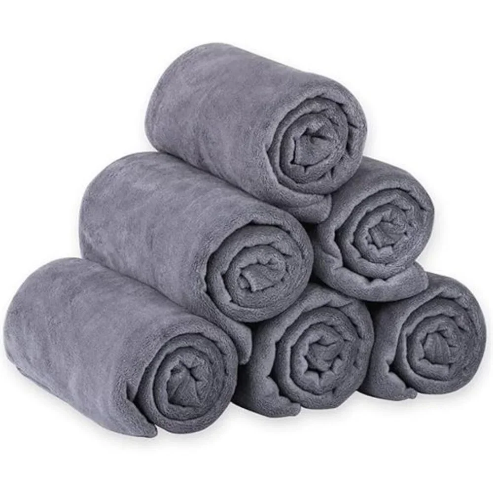 Microfiber Bath Towel Sets (6 Pack, 27